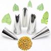 Cake Piping Nozzles Cake Piping Tips Stainless Steel 11 Pcs Large Rose Cream Cake Piping Nozzle Coupler Cupcake Decorating Piping Nozzle Kit Unique decoration view 4