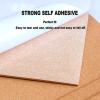 Cork Roll Self-Adhesive Cork Board 1/4inch Thick, DIY Cork Wall Decorative Board Easy to Cut, for Drawer Linings School Livingroom view 2