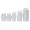 CeRaBuRET Cylinder Metal Pedestal Stand Risers Set, White Cylinder Pedestal Stands, Lightweight & Durable Metal Material, 5 Set Of Decorative Columns For Weddings, Parties view 2