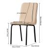 Faux Leather Dining Chairs Set of 4, Modern Upholstered Kitchen Chairs Armless Accent Side Chairs with Metal Legs,High Back Lounge Chair for Living Room/Dinning Room(38x50x86cm(15x20x34inch), Orange) view 2