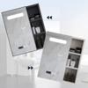 LED Illuminated Bathroom Mirror Cabinet,Wall Mounted Stainless Steel Storage Cupboard with Light Tough Switch,One Click Defogging,Black,Silver. (Silver 70cm) view 2