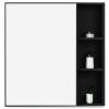 Bathroom Mirror Cabinet,Wall Mounted Medicine Cabinet,Space Aluminum Storage Cabinet,for Large,Medium and Small Apartment,Kitchen,Bedroom., 60x65cm (Black 60x65cm) view 1