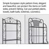Over Toilet Bathroom Storage Rack,Freestanding Shelf Organizer,Toilet Rack with Toilet Paper Rack,Black,White,Golden. (White 2 Tier) view 2
