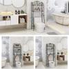 Over Toilet Bathroom Storage Rack,Freestanding Shelf Organizer,Toilet Rack with Toilet Paper Rack,Black,White,Golden. (White 2 Tier) view 3