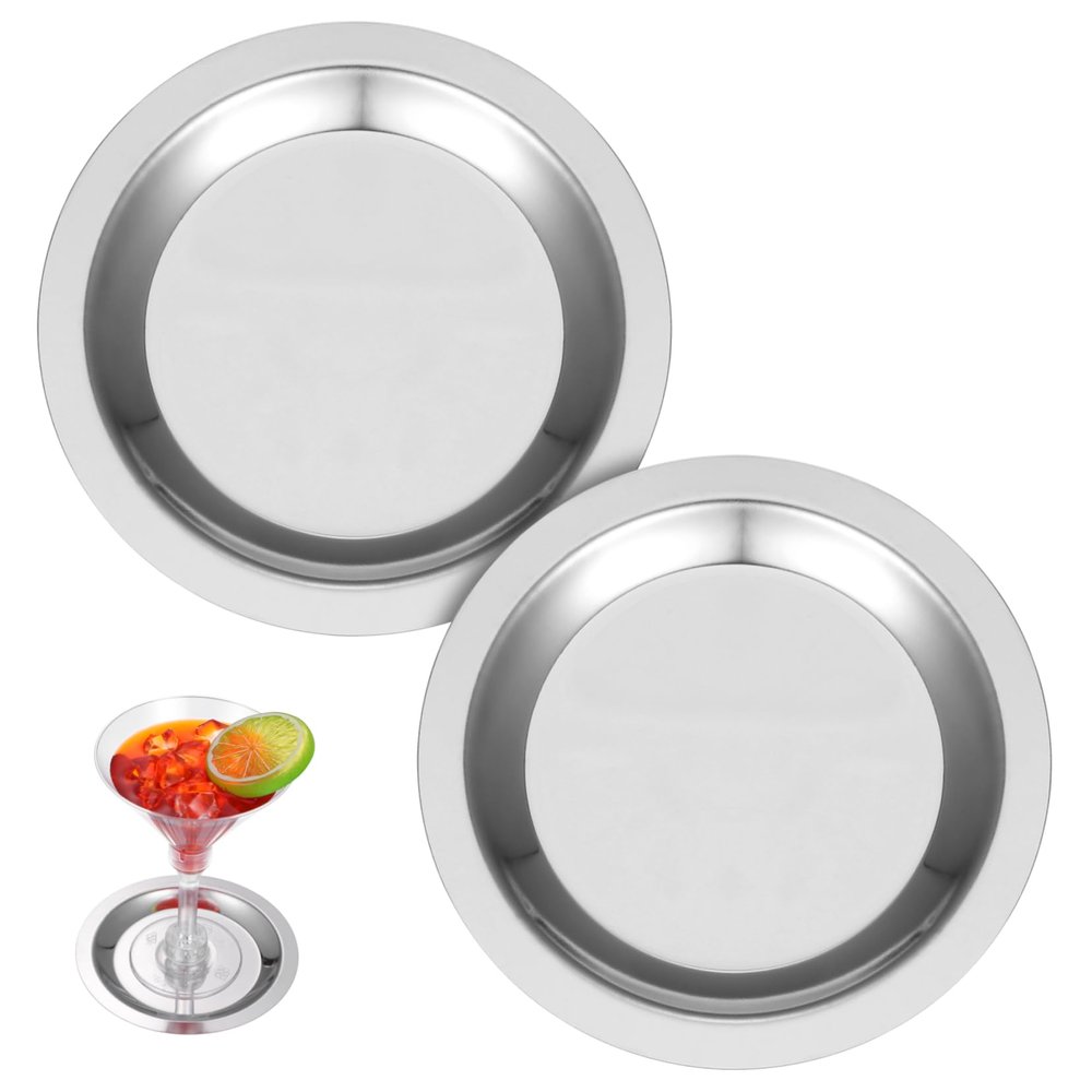 2pcs Stainless Steel Wine - Wine Bottle Pads Elegant Table for Dining Multi-Purpose for Cups and Bottles