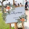 PRTECY Artificial Wedding Floral Swag,Wedding Arch Flowers Kit Hanging Wedding Welcome Signs for Backdrop Floral Arrangement Party Outdoor Decor(Blue) view 4