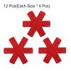 uxcell Pot and Pan Protectors, Set of 12, 3 Different Size Pot Separator for Stacking Pan Pot Dividers for Glass Ceramic Plates Cookware, Red view 3