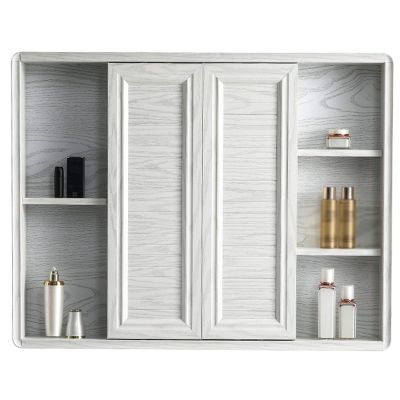 Bathroom Mirror Cabinet,Space Aluminum Sliding Storage Cabinet,Wall Mounted Mirror Cabinet,HD Silver Mirror,for Bathroom,Kitchen,Bedroom. (A 110cm)
