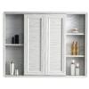 Bathroom Mirror Cabinet,Space Aluminum Sliding Storage Cabinet,Wall Mounted Mirror Cabinet,HD Silver Mirror,for Bathroom,Kitchen,Bedroom. (A 110cm) view 1