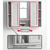 Bathroom Mirror Cabinet,Space Aluminum Sliding Storage Cabinet,Wall Mounted Mirror Cabinet,HD Silver Mirror,for Bathroom,Kitchen,Bedroom. (A 110cm) view 2