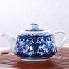Alipis Porcelain Teapot Vintage Style Blue and White Ceramic Tea Kettle with Built-in Strainer for Loose Leaf Tea 5.51X2.87X2.75 Inch Household and Office Use view 2