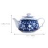 Alipis Porcelain Teapot Vintage Style Blue and White Ceramic Tea Kettle with Built-in Strainer for Loose Leaf Tea 5.51X2.87X2.75 Inch Household and Office Use view 4
