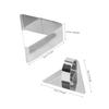 Ciieeo 6pcs Stainless Steel Mousse Cutter Triangle Shaped Cake Mold Baking Tool for Cookies Chocolates Fondant Easy Demoulding view 2