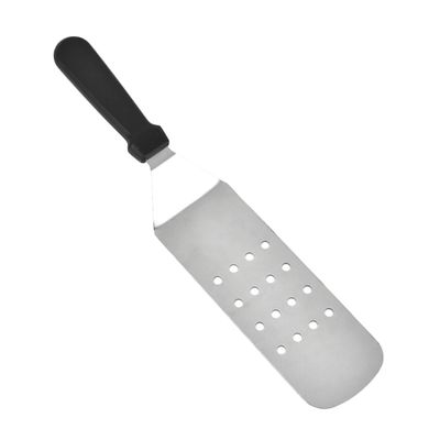 Cabilock Stainless Steel Slotted Turner with Heat-resistant Plastic Handle Ergonomic Design for Utensil for Cooking and Serving at Home Restaurant