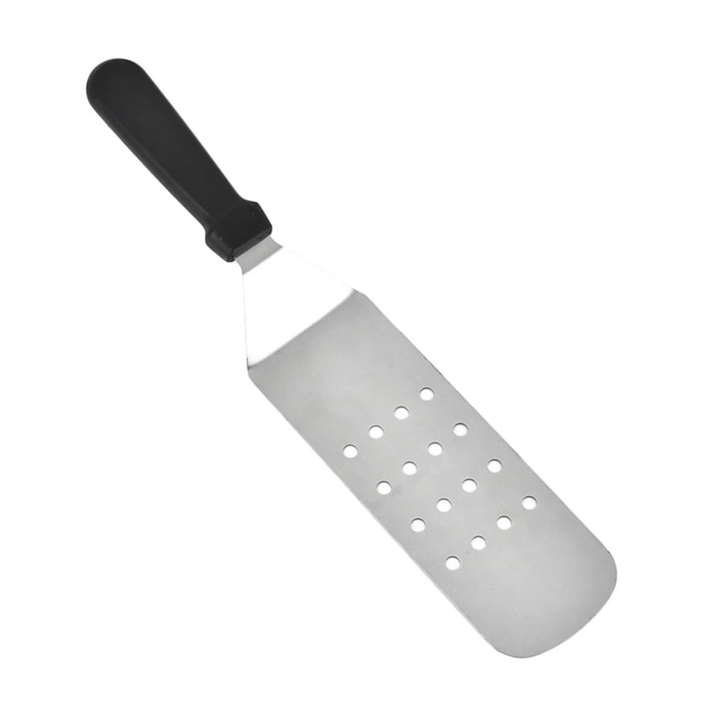 Cabilock Stainless Steel Slotted Turner with Heat-resistant Plastic Handle Ergonomic Design for Utensil for Cooking and Serving at Home Restaurant