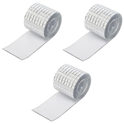 UPKOCH 3rolls Self-Adhesive Wall Decals for Home Decor Creative Mirror Tiles for Unique Craft Projects Easy to Use and Peel for Ktv and Living Spaces