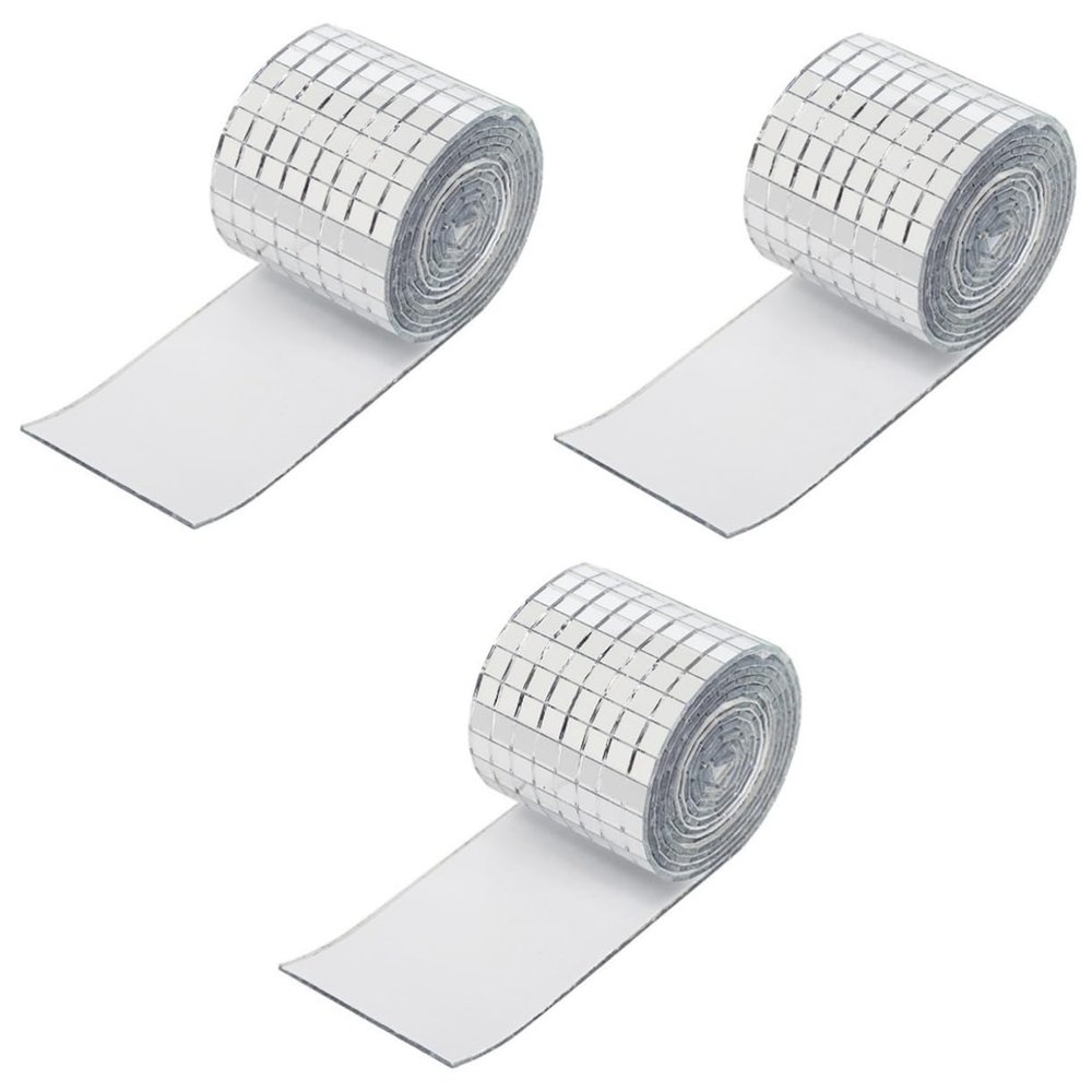 UPKOCH 3rolls Self-Adhesive Wall Decals for Home Decor Creative Mirror Tiles for Unique Craft Projects Easy to Use and Peel for Ktv and Living Spaces