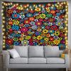 SEEKJOYS Simple Tapestry(27.5 x 39.3 inch) Cartoon Flower Hanging valentines Tapestries fish tank decorations large wall art Twin Bedspread Picnic Sheet Blanket Wall Art view 3