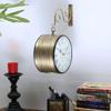 CRAFTS MAJESTY Vintage Clock Handcrafted Double Sided Railway Style Iron Wall Clock Metal Analog Double Sided Railway Station Hanging Clock for Living Room Home, Standard, CM011 view 2
