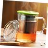 Ciieeo Glass Tea Cup with Stainless Steel Infuser Clear Water Mug for Home Office Green Temperature Resistant from for Loose Leaf Tea Brewing view 3