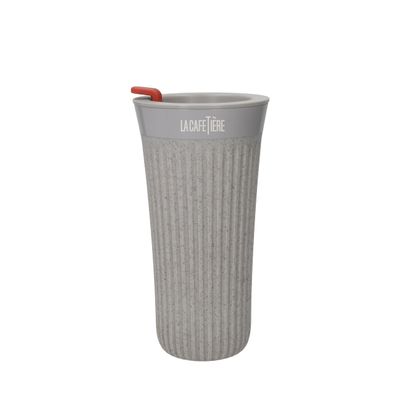 La Cafetire 'The Beanie' Reusable Coffee Cup, Insulated Travel Cup with Comfortable Grip and Leak-Proof, 90% Recycled Coffee Husk, 455ml