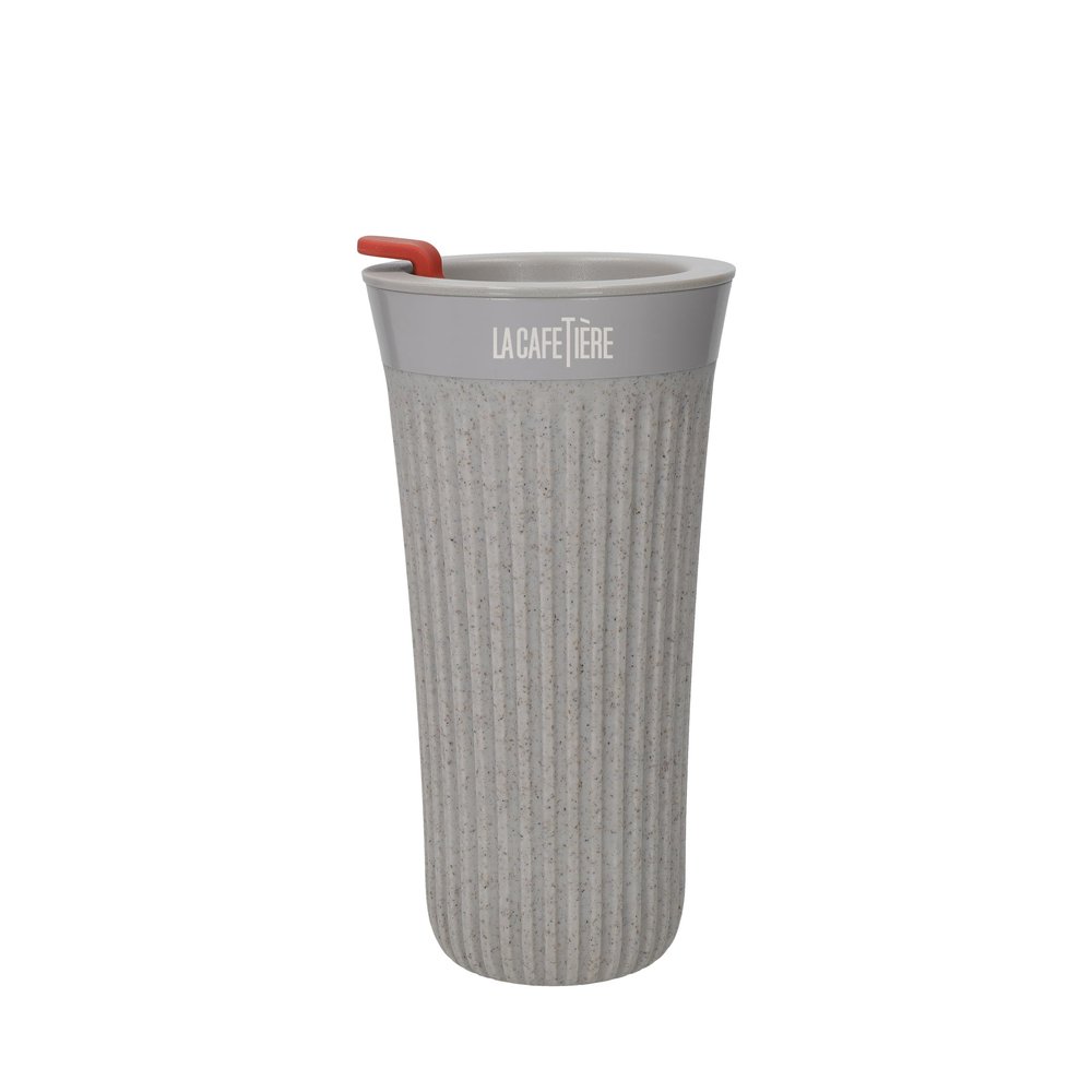 La Cafetire 'The Beanie' Reusable Coffee Cup, Insulated Travel Cup with Comfortable Grip and Leak-Proof, 90% Recycled Coffee Husk, 455ml