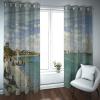 HOBBOY Sea Beach Landscape Window Curtains Claude Monet Painting Art Blackout Curtains for Bedroom Living Room Privacy Grommet Curtain 2 Panels 2X W52xL54in view 1
