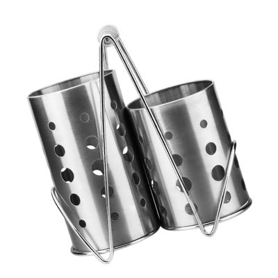 Cabilock 3pcs Silverware Holder for Party Stainless Steel Chopstick Drying Rack Utensil Countertop Cutlery Organizer