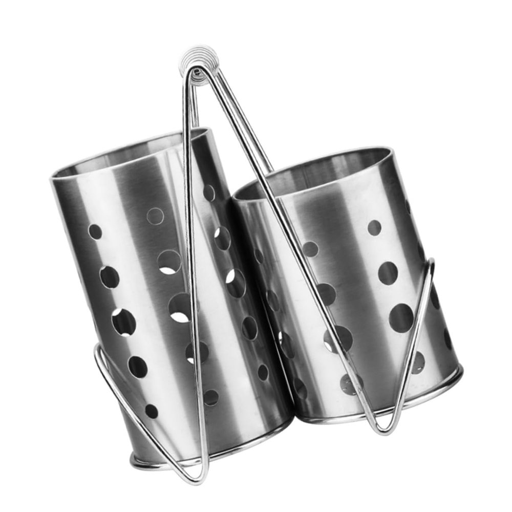 Cabilock 3pcs Silverware Holder for Party Stainless Steel Chopstick Drying Rack Utensil Countertop Cutlery Organizer
