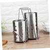 Cabilock 3pcs Silverware Holder for Party Stainless Steel Chopstick Drying Rack Utensil Countertop Cutlery Organizer view 2