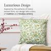 CPC 100% Cotton Throw Pillow Covers 20x20 Inch, Set of 2 Green Block Print Pattern Couch Pillow, Cute Boho Decorative Pillows for Living Room, Bedroom with Hidden Zipper- Agate Green view 4