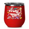 Crafty Bitch Wine Tumbler for Craft Lover Mom Grandma DIY Doer Crafter Crafting Supplies Funny 12 oz Insulated Hot Cold Coffee Mug Tea Cup for Him Her view 1