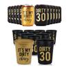 Dirty 30 Birthday Party Stadium Cups & Can Coolers with 1 Gold "It's My Dirty 30" Cup & Can Cooler, Set of 12, 16oz view 1