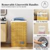 Full Fabric Laundry Basket with Lid, Large Laundry Hamper with Handle Removable Bag, Collapsible Clothes Hamper Organize, For Change of Clothes Toys Towels view 4