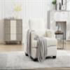 37" Length Modern Chair or Living Room, Sofas & couches with Square Armrest, Removable Back Cushion and 1pc Waist Pillow (White&Gray Fabric) view 1
