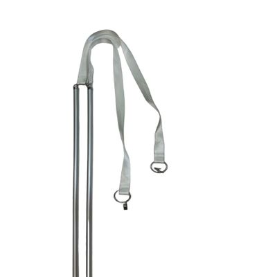 Wand (2 pcs) for extra long curtains/drapes Heavy Duty Aluminium Drapery Pull Rod with Metal Snap (100" pole with 30" rope for 16-18 ft long curtains)