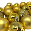 1.5 Inch Shiny, Matte and Glitter Gold Christmas Ball Ornaments 20 Piece Set view 1