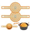 2Pcs Silicone Bread Sling, Easy Clean Non Stick Bread Mat for Dutch Oven8.3 Inch Sourdough Silicone Bread sling with Long Handles, Reusable Bread Sling for Transferable Dough, Orange view 1