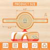 2Pcs Silicone Bread Sling, Easy Clean Non Stick Bread Mat for Dutch Oven8.3 Inch Sourdough Silicone Bread sling with Long Handles, Reusable Bread Sling for Transferable Dough, Orange view 2