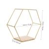 Cabilock 3pcs Hexagon Wall Storage Rack Iron Craft Hanging Shelf for Living Room Bedroom and Study Unique Combination Decorative Organizer view 3