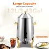 Hot Beverage Dispenser, 13L Stainless Steel Coffee Urn Cold & Hot Drinks Dispenser with Fuel Tray for Party Even Buffet Catering (Gold - Only Fuel Heating) view 3