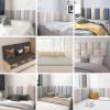 XLIHAWY 3D Anti-Collision Wall Sticker, Peel and Stick Playroom Decorative Protection Padding, Soundproof Headboard Upholstered for Home Bedroom view 2