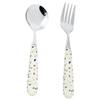 Ciieeo 2pcs Silverware Stainless Steel Fork Spoon Ceramic Handle Dinner Cutlery Table Supplies view 1