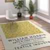 William Morris Area Rug Non Slip Machine Washable Rugs Retro Yellow Leaf Floor Mat for Living Room Autumn Decor Carpet Floor Decor 3'x5' view 3