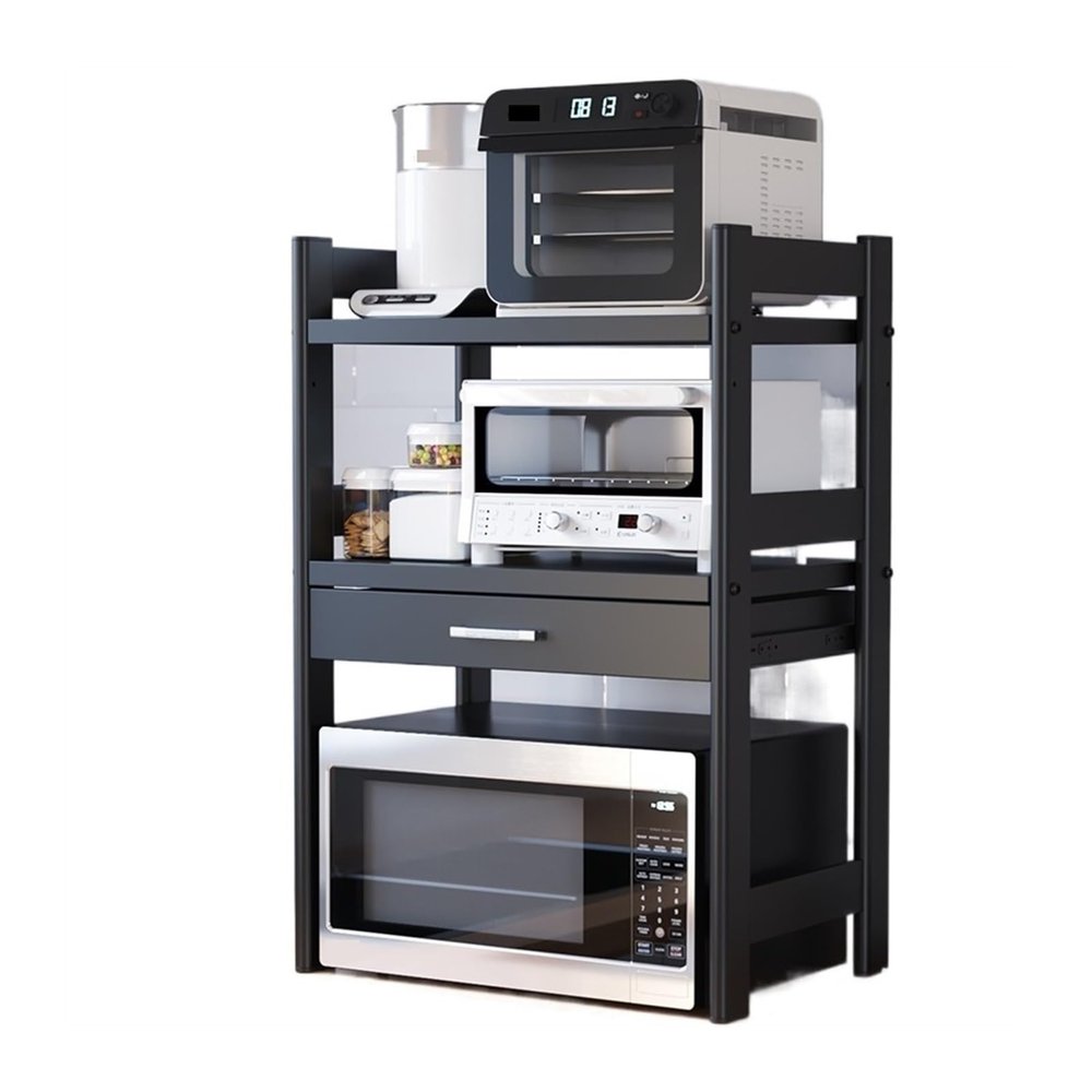 EERINESS Kitchen Microwave Rack, Countertop, Drawer, Storage Rack, Multi-Layer Electric Pot, Oven Rack, Multifunctional and Expandable Storage RackKitchen Storage Rack