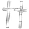 LIFKOME 2pcs Cross Wreath Frame Floral Wreath Making Form for Christmas and Holiday Decor Lightweight Cross Shaped Metal Wire Base for Crafting Beautiful Garland Arrangements view 1