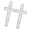LIFKOME 2pcs Cross Wreath Frame Floral Wreath Making Form for Christmas and Holiday Decor Lightweight Cross Shaped Metal Wire Base for Crafting Beautiful Garland Arrangements view 2