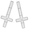 LIFKOME 2pcs Cross Wreath Frame Floral Wreath Making Form for Christmas and Holiday Decor Lightweight Cross Shaped Metal Wire Base for Crafting Beautiful Garland Arrangements view 4
