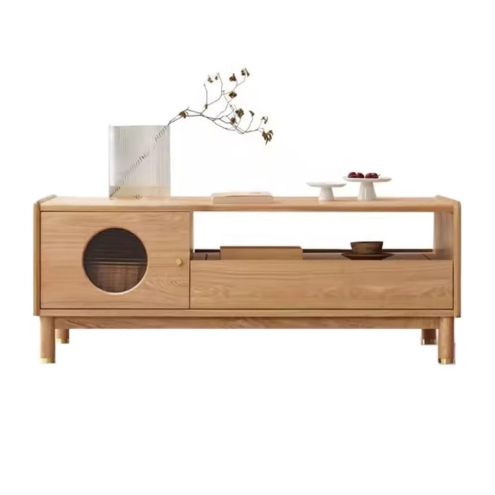 EQUALIZE Small Coffee Table Solid Wood Coffee Table Chinese Tea Table Nordic Household Small Apartment Tea Table Modern Coffee Table Side Table