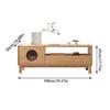 EQUALIZE Small Coffee Table Solid Wood Coffee Table Chinese Tea Table Nordic Household Small Apartment Tea Table Modern Coffee Table Side Table view 2